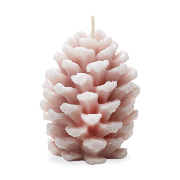 Picture of frosted pine cone candle - blush