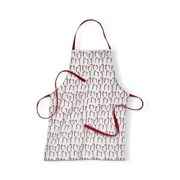 Picture of candy cane kids apron - red