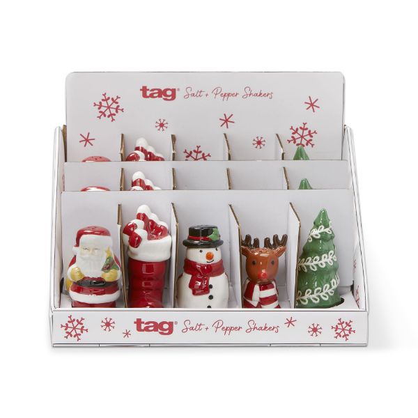 Picture of holly jolly salt & pepper cdu assortment of 15 - multi