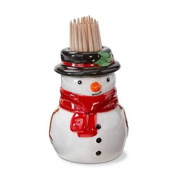 Picture of snowman toothpick holder set - multi