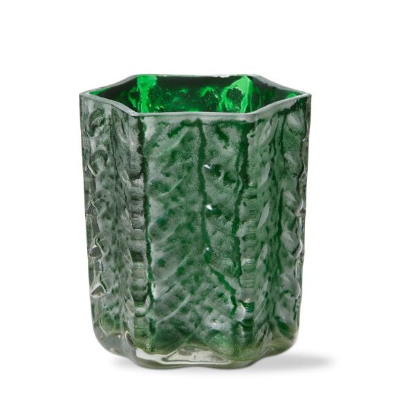 Picture of dazzle tealight holder - green