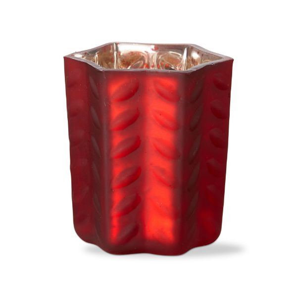 Picture of dazzle tealight holder - red