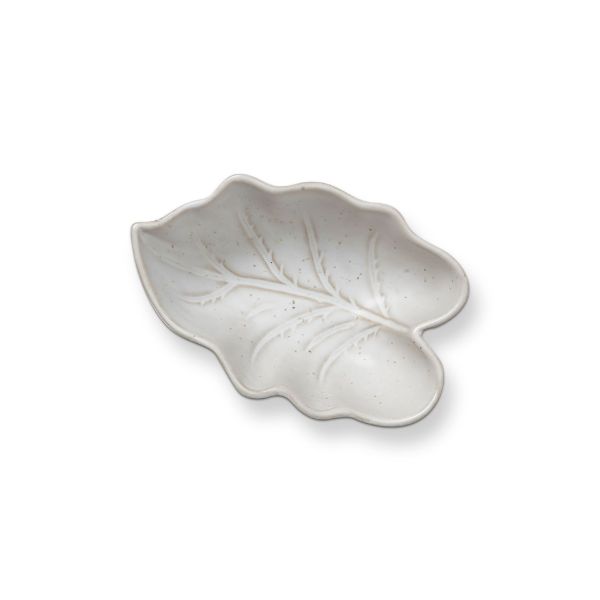 Picture of medium leaf bowl - white
