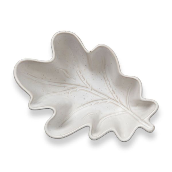 Picture of large leaf bowl - white