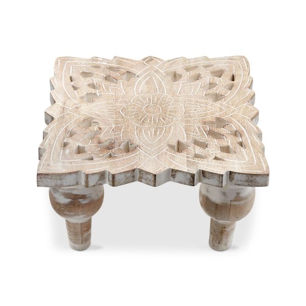 Picture of carved wood table riser - natural