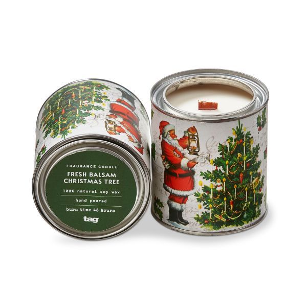 Picture of fresh balsam christmas tree tin - multi