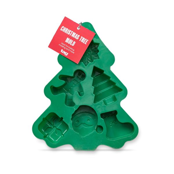 Picture of christmas tree silicone mold - green