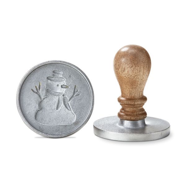 Picture of snowman cookie stamp - silver