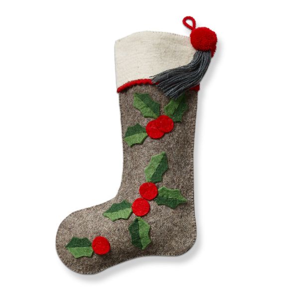 Picture of holly stocking - multi