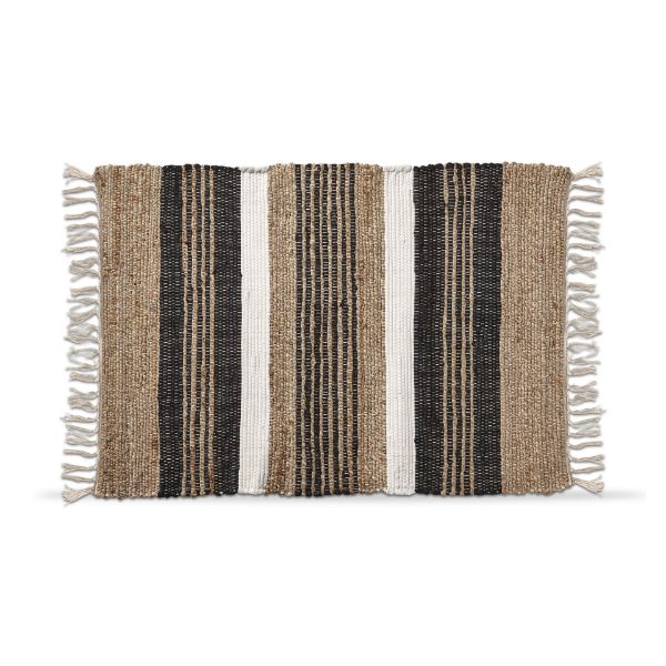 Picture of lowe leather stripe rug - multi