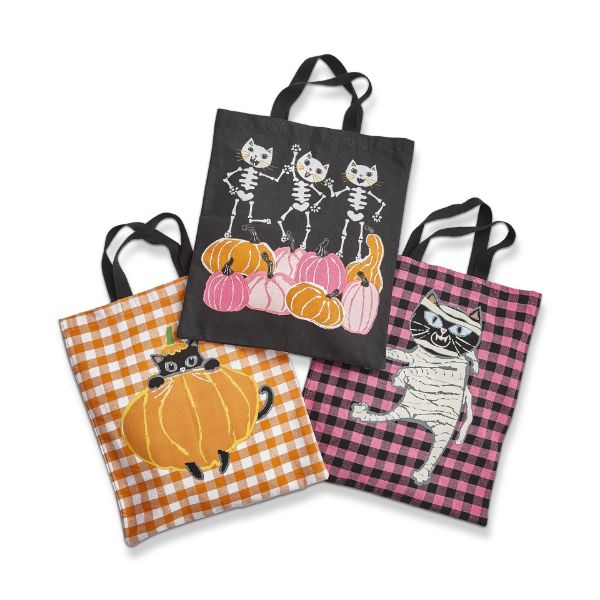 Picture of halloween kitty cats treat bag - multi