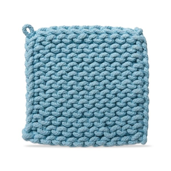 Picture of crochet trivet potholder - aqua