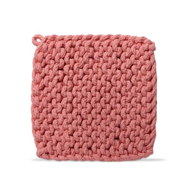 Picture of crochet trivet potholder - pink