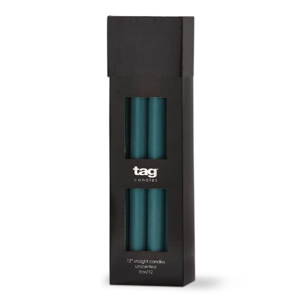 tag wholesale color studio 12in straight candle unscented paraffin wax taper candlesticks events weddings parties teal