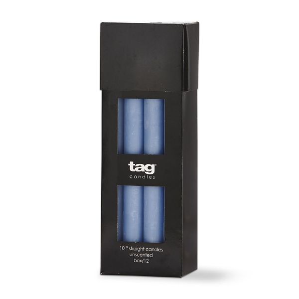 tag wholesale color studio 10in straight candle unscented paraffin wax taper candlesticks events weddings parties blue