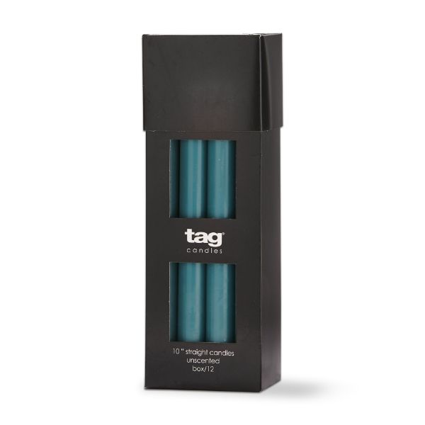 tag wholesale color studio 10in straight candle unscented paraffin wax taper candlesticks events weddings parties teal