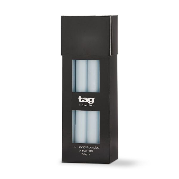tag wholesale color studio 10in straight candle unscented paraffin wax taper candlesticks events weddings parties light blue