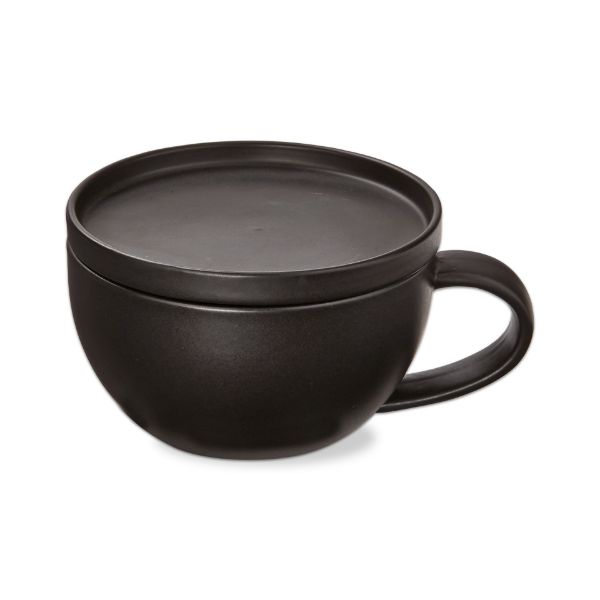 tag wholesale logan soup coffee mug with lid set modern ceramic stoneware black