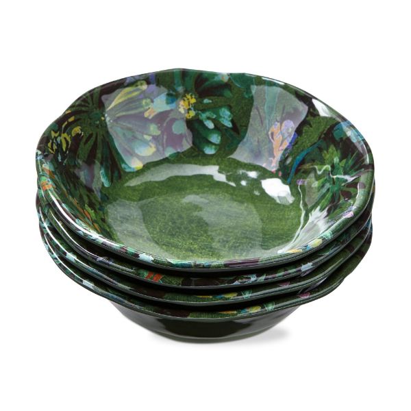 tag wholesale botanica melamine bowl set of 4 floral green table shatterproof outdoor casual