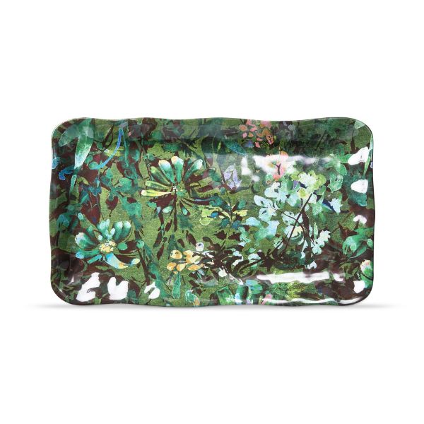tag wholesale botanica melamine platter floral green table shatterproof outdoor casual