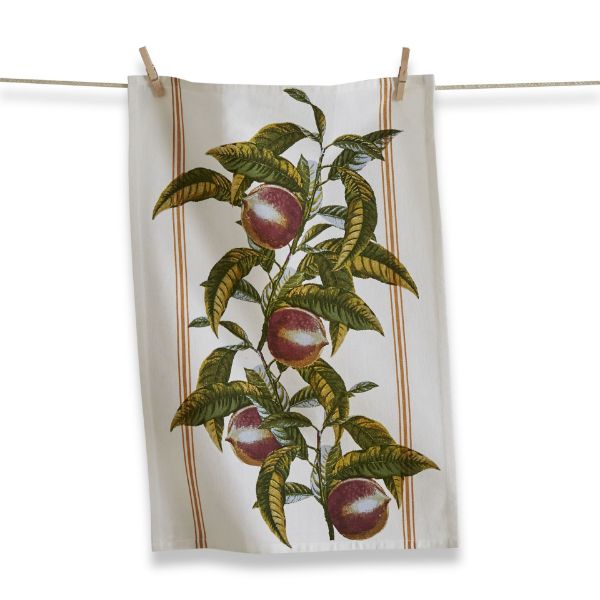 tag wholesale orchard stinson peaches dishtowel fruit art dishcloth cotton kitchen clean