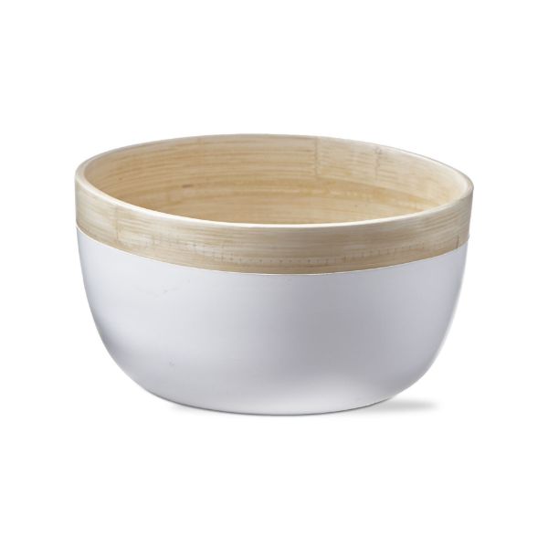tag wholesale small bamboo bowl white handcrafted natural food safe modern