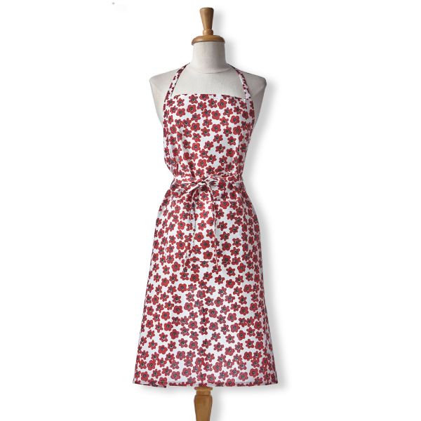 tag wholesale happy flower apron red kitchen cooking baking essentials cotton