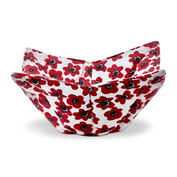 tag wholesale happy flower bowl cozy hugger keep warm hot food microwave red white blue
