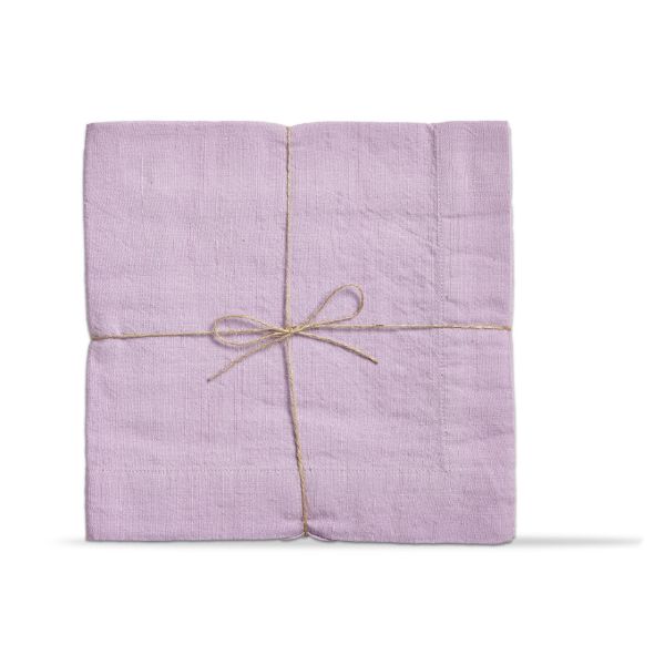 tag wholesale threads slub napkin set of 4 lavender purple color cotton table setting