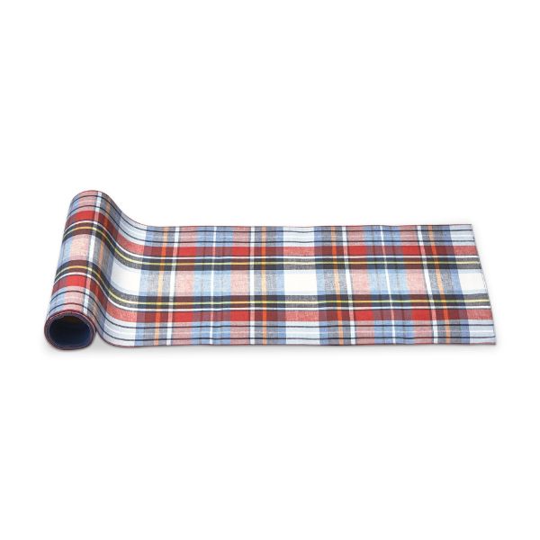 tag wholesale weekend plaid table runner 72 inch decor dining table stripe red white blue americana
