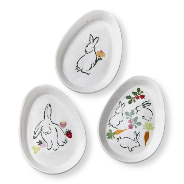 tag wholesale easter egg plate assortment of bunny art illustration floral holiday