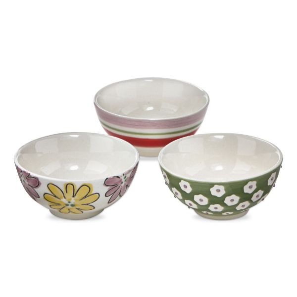 tag wholesale springtime dip bowl assortment of 3 dinnerware snack appetizer small flower