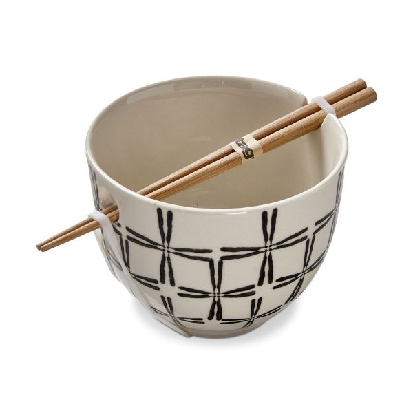 tag wholesale hashi noodle bowl set of 2 white black chopsticks bamboo ramen soup dinnerware