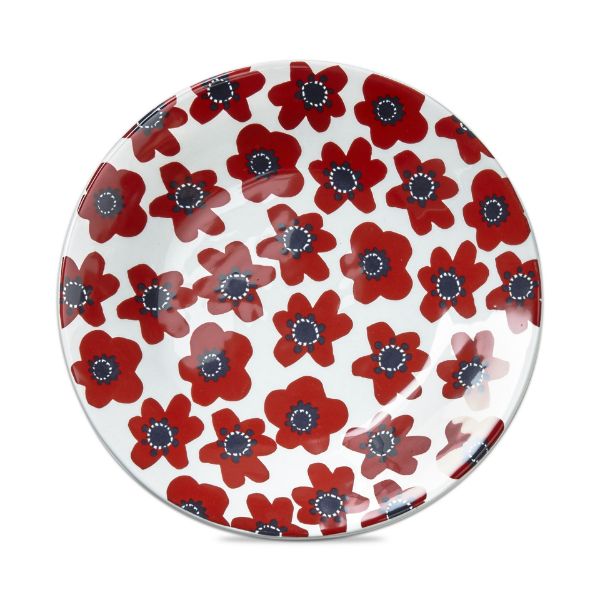 tag wholesale happy flower appetizer plate snacks floral design dinnerware decor red white blue