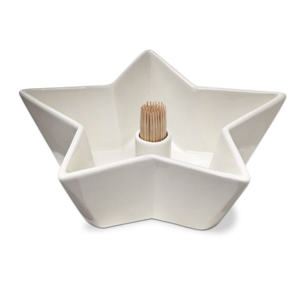 tag wholesale star bowl with toothpick holder olive dish appetizer white serveware