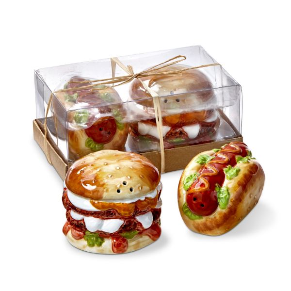 tag wholesale burger and hot dog salt and pepper set table seasoning decor gift kitchen bbq food