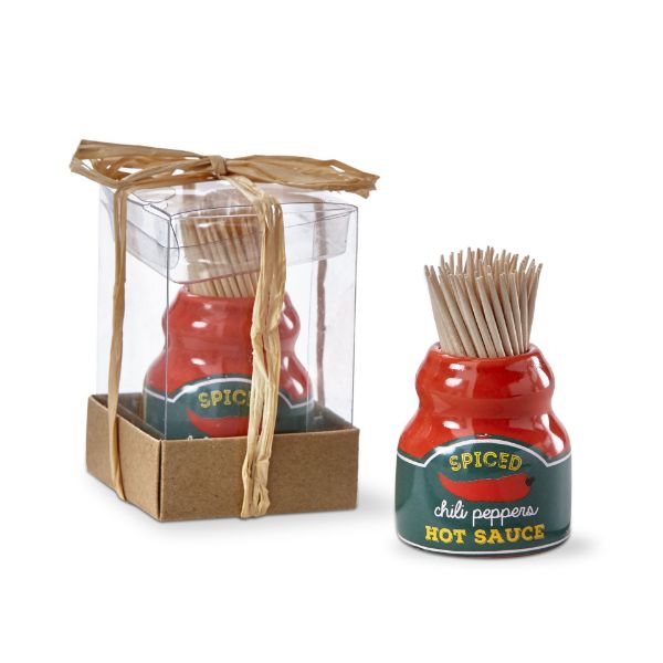 tag wholesale hot sauce toothpick holder set gift food condiment fun table setting kitchen