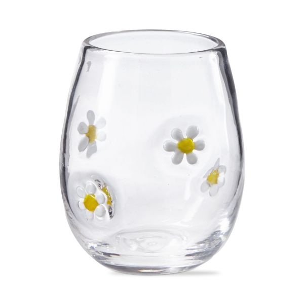tag wholesale flower stemless wine glass barware drinks beverages cocktail gift white