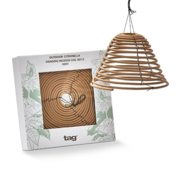 tag wholesale mint citro hanging coil set of 2 citronella scented fragrance outdoor
