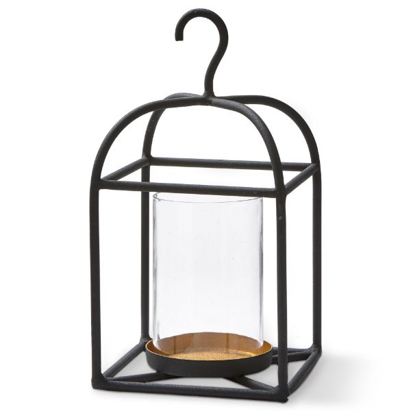 tag wholesale hanging metal and glass lantern small iron home decor candleholder