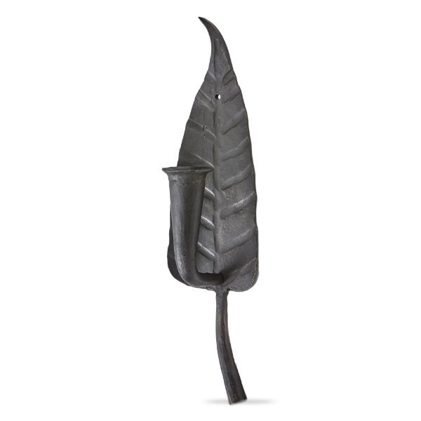 tag wholesale leaf flower sconce candle holder iron straight decor display gift black color