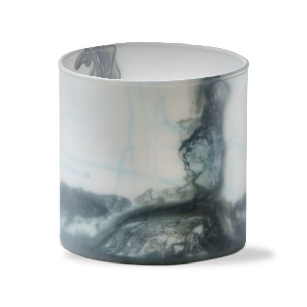 tag wholesale marble tealight candle holder matte finish glass iron blue events display