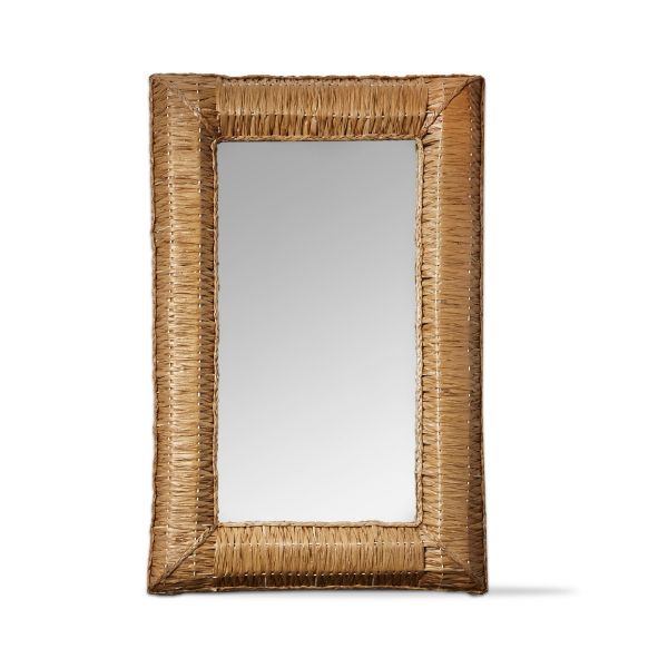 tag wholesale seagrass rectangle wall mirror wall decor hanging modern simplicity handwoven natural