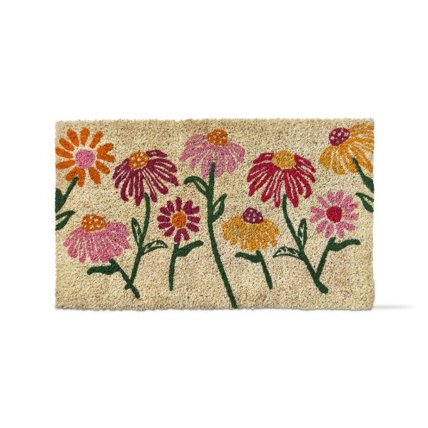 tag wholesale spring flowers coir mat natural sustainable eco friendly doormat