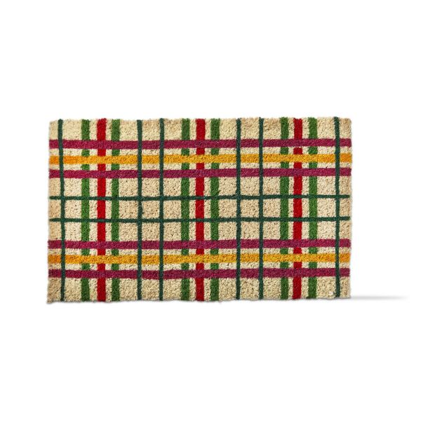 tag wholesale spring plaid coir mat natural sustainable eco friendly doormat