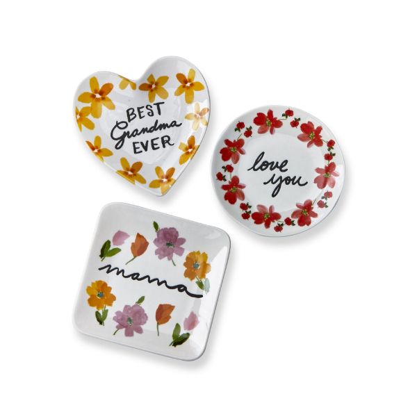 tag wholesale sentiments trinket dish assortment floral colorful spring heart shaped love