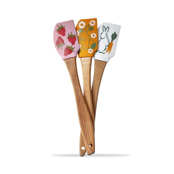tag wholesale springtime mini spatula set of 3 baking silicone tools mixing floral design kitchen