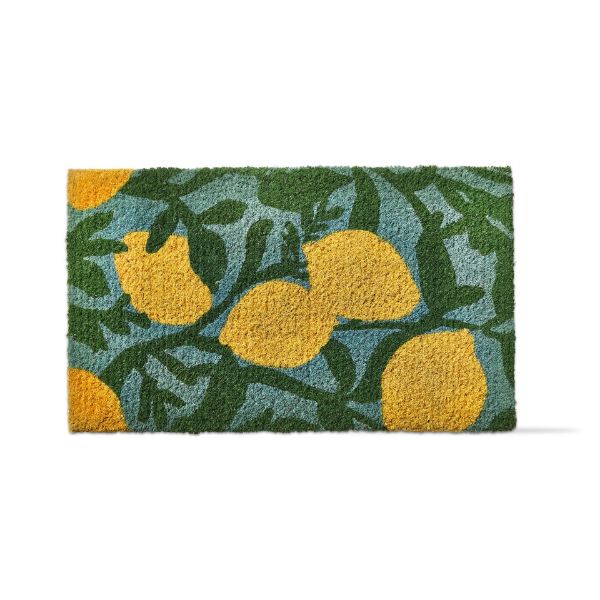 tag wholesale lemon coir mat natural sustainable eco friendly doormat yellow citrus