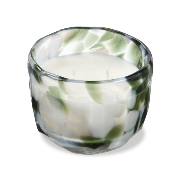 tag wholesale magnolia and musk confetti candle handpoured art glass scented fragrance relax