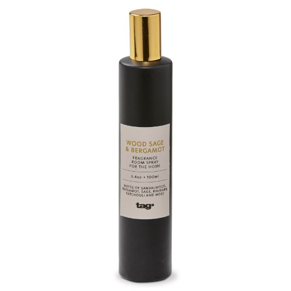 tag wholesale wood sage bergamot room spray essential oil home fragrance air freshener glass gold modern